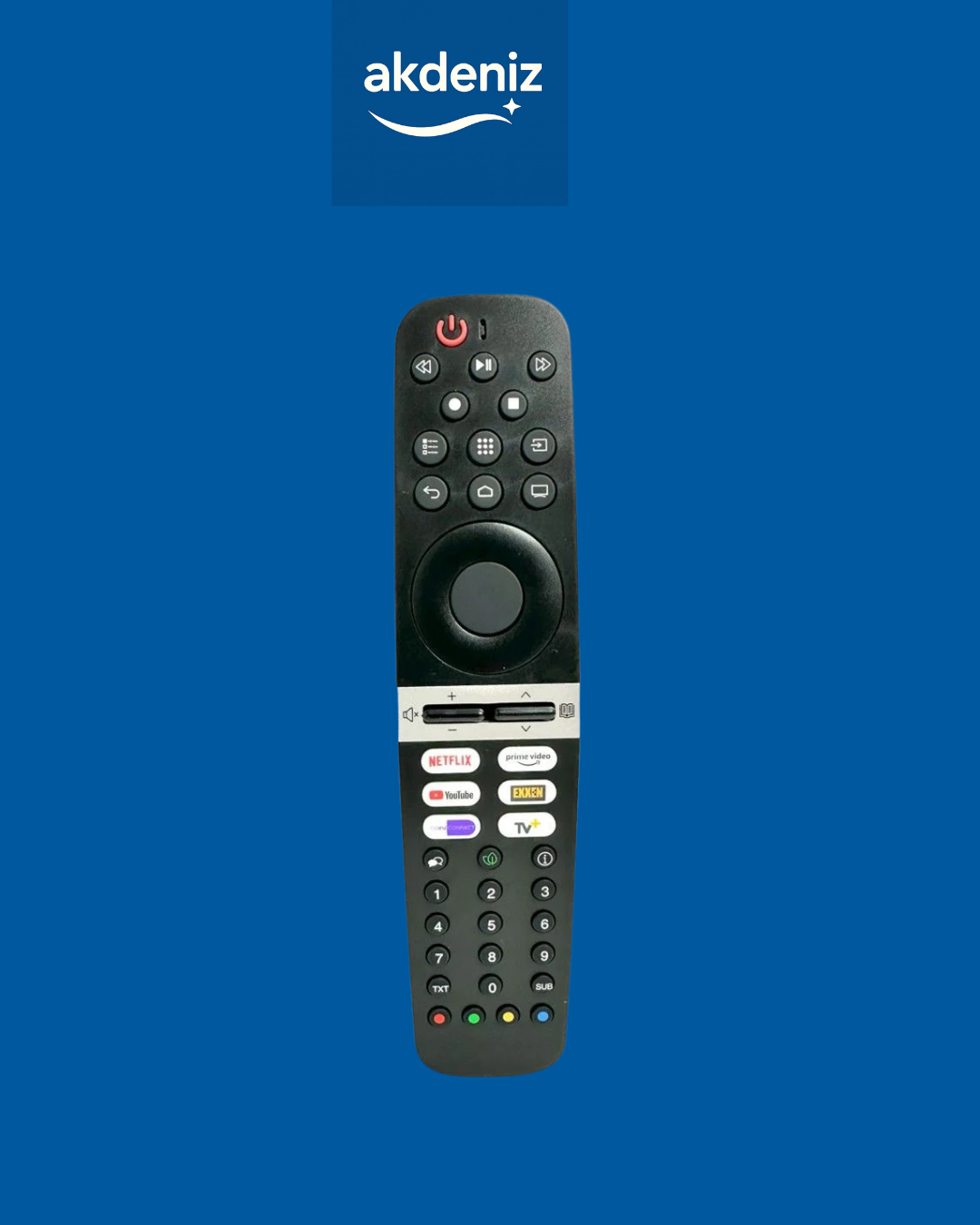 Akdeniz Smart TV Kumandası – Netflix, Prime Video, YouTube, Exxen Kısayollu