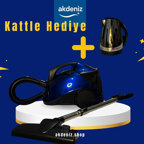 Germatic Germany 1800W Elektrikli Süpürge + Starway 1.8 Lt Çelik Kettle Hediye | Akdeniz Shop