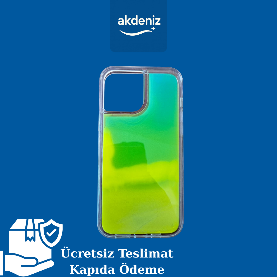 Neon Renk Geçişli Sıvı Desenli Telefon Kılıfı